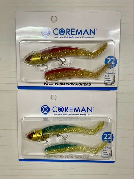 コアマン COREMAN VJ-22 バイブレーションジグヘッド アルカリシャッド ゴールドヘッド アカキン イワシゴールド