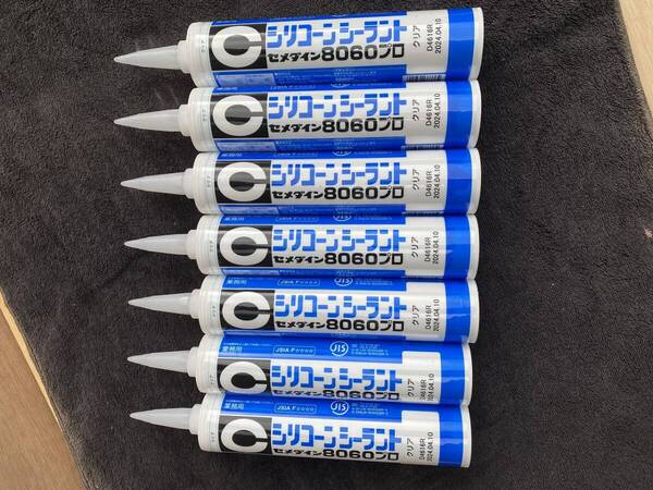 セメダイン JISシリコーンシーラント 8060 プロ 330ml クリア(半透明) 7本 新品