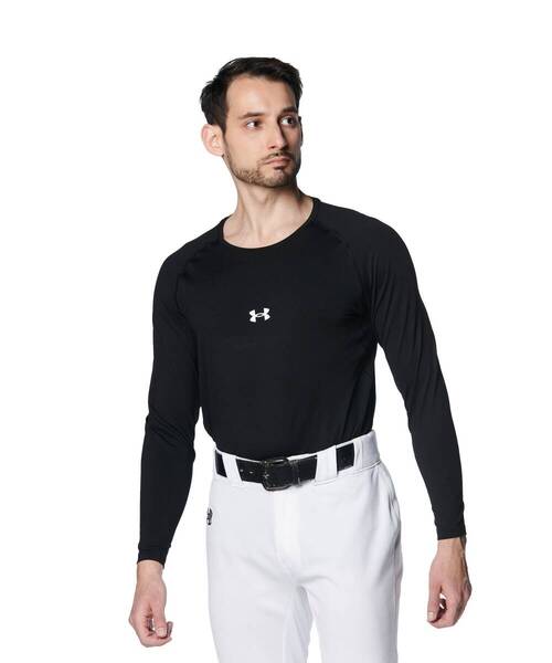 送料無料! 新品未使用 タグ付き UNDER ARMOUR アンダーアーマー UA ヒートギア コンフォート フィッティド クルーネック シャツ Lサイズ