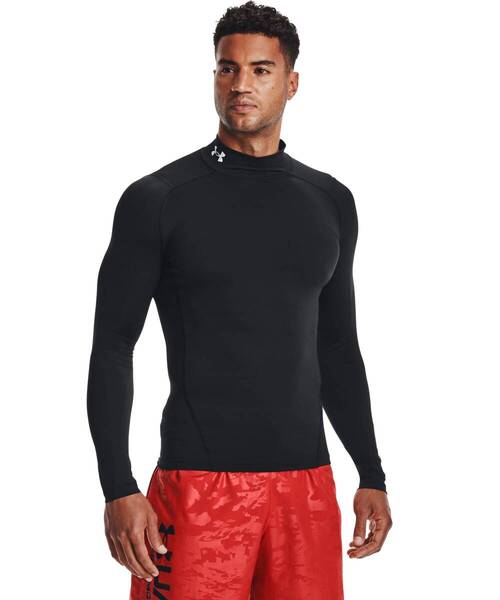 送料無料! 新品未使用 タグ付き UNDER ARMOUR アンダーアーマー UA ヒートギア コンプレッション 丸首 シャツ Lサイズ 首あり ブラック
