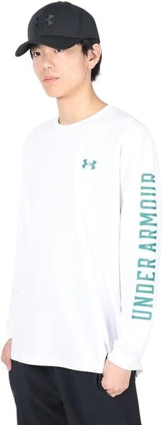 送料無料! 新品未使用 タグ付き UNDER ARMOUR アンダーアーマー オーバーサイズ グラフィック ロングスリーブTシャツ 1385508 Lサイズ 白