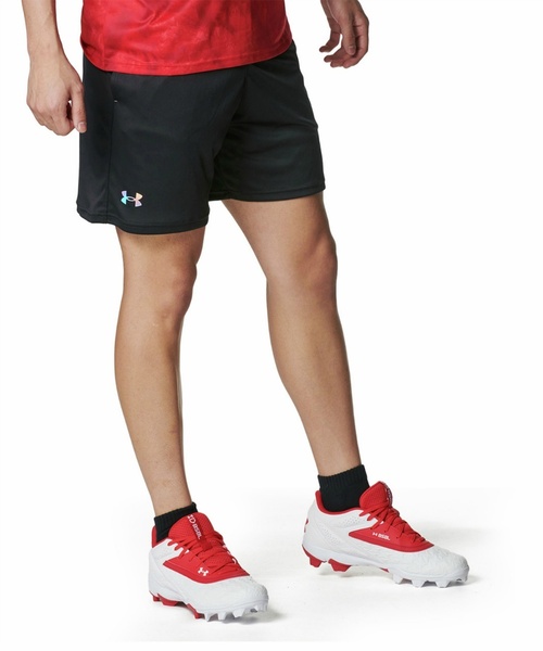 送料無料! 新品未使用 タグ付き UNDER ARMOUR アンダーアーマー ハーフパンツ UAヤード テック 吸汗速乾 ストレッチ Lサイズ ブラック