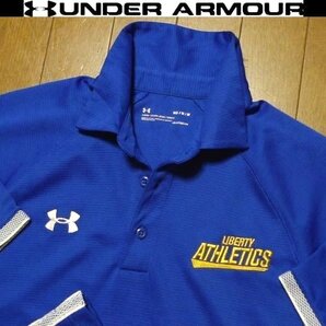 2L-3L・XL-XXL日本サイズ位★セール送無料★希少 アンダーアーマー USA限定 特注刺繍 ポロシャツ 超美品 伸縮 速乾 金糸
