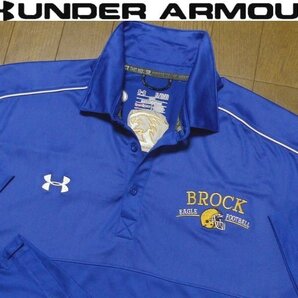 2L-3L・XL-XXL日本サイズ位★セール送無料★希少 アンダーアーマー USA限定 特注豪華刺繍 ポロシャツ 超美品 伸縮 速乾 金糸