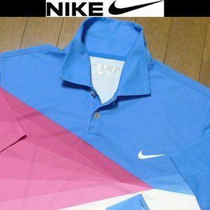 2L LL XL 日本サイズ位【セール!送料無料】超希少 ナイキゴルフ USA限定モデル1点物 速乾除湿 デザイン 伸縮 ポロシャツ