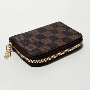 市松模様 格子柄 チェック ブラウン 茶 カードケース メンズ レディース 男女兼用