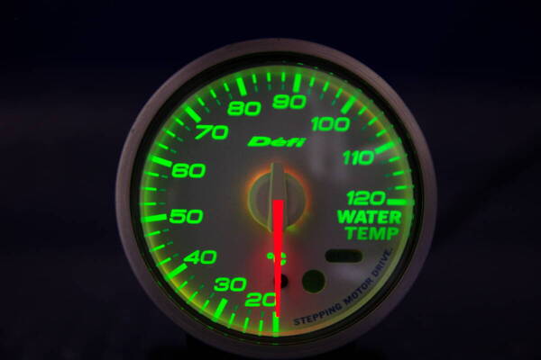 希少 Defi リンク メーター 60mm 水温計 ホワイト デフィ WATER TEMP 温度計 追加メーター 作動確認済み 送料無料