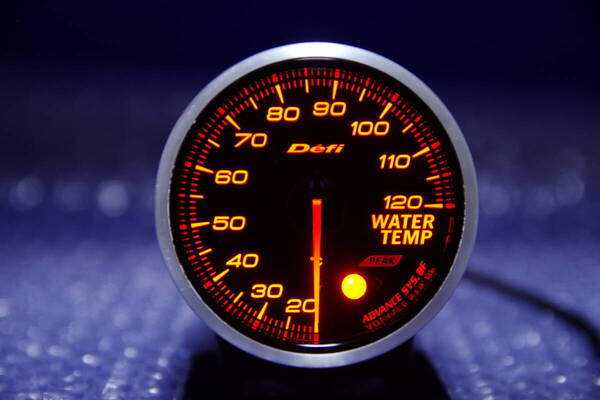 Defi アドバンス BF レッド リンク メーター 水温計 デフィ 作動確認済 ADVANCE WATER TEMP DF10502 送料無料