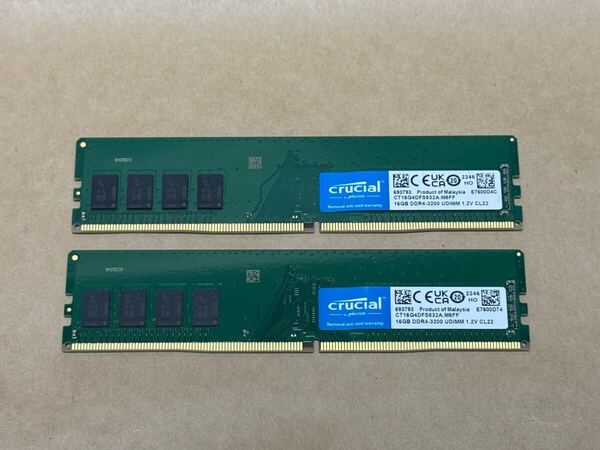 Crucial DDR4-3200 32GB (16GBx2) CT2K16G4DFS832A