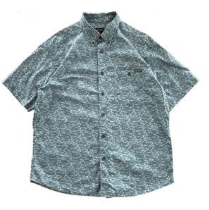 WOOLRICH ウールリッチ 半袖 シャツ ボタンダウン 魚 総柄 XL