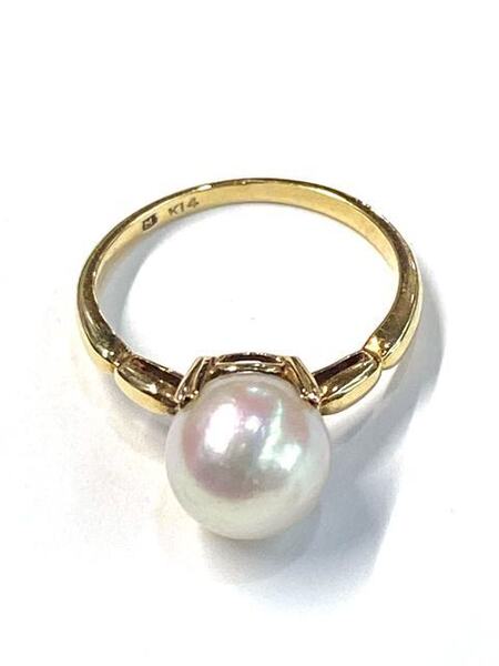 【即決/7号】 MIKIMOTO ミキモト K14 あこや真珠7.9mm パールリング ジュエリー ゴールド 指輪 アクセサリー 2.2g