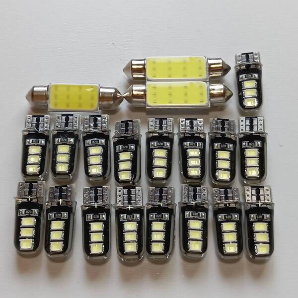 BMW F25 X3 超爆光!T10 LED ルームランプ キャンセラー内蔵 20個セット ホワイト /6/t37/t42