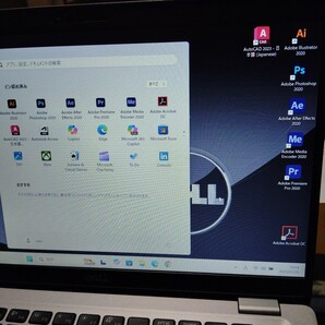 DELLノート core i5 Windows11 office Adobe illustrator Photoshop acrobat Autocad2023 第10世代CPU セットアップ済ですぐに使えます!
