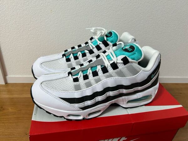 【送料無料・27.5㎝ 】NIKE AIR MAX 95 OG / WHITE/HYPER JADE-BLACK /エアマックス95 ナイキ 2025年製