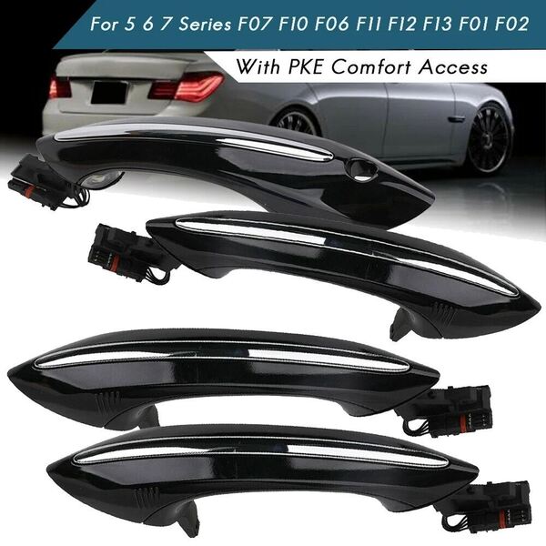 爆売 BMW用ドアハンドルセット4p BMW ドアハンドル F07 F10 F11 F06 F12 F13 F01 F02 保護 カバー 装飾 交換 ブラック