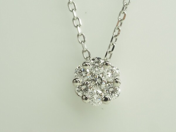 ●VENDOME AOYAMA ヴァンドーム青山 極上良質天然ダイヤモンドネックレス Pt950/850 プラチナ D0.19ct