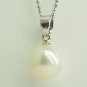 MIKIMOTO ミキモト 天然パールペンダントトップネックレス シルバー SILVER 真珠8.3mm珠