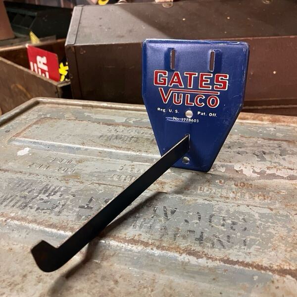 【vintage】Gates Vulco フック ガレージ アドバタイジング 店舗什器 antiques アンティーク 古着 US 店舗什器 古道具 vintage 車パーツ