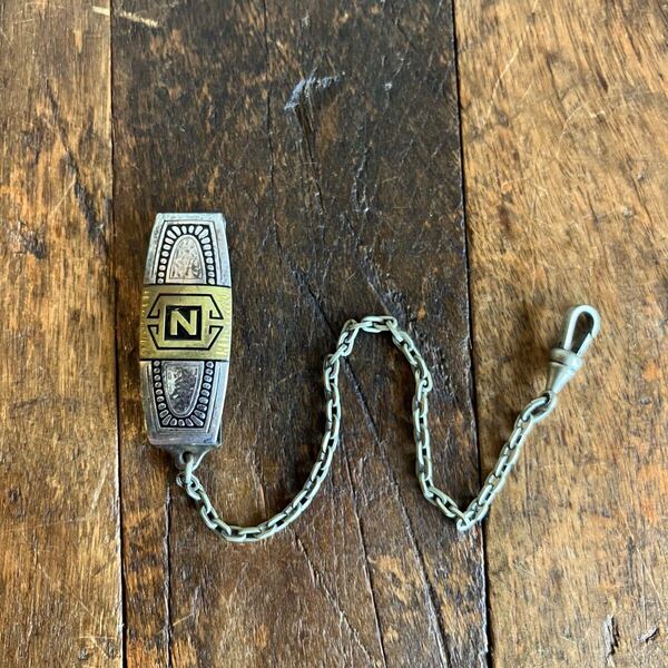 【antique】HICKOK ヒコック 懐中時計チェーン キーチェーン 店舗什器 antiques アンティーク 古着 US 店舗什器 古道具 vintage