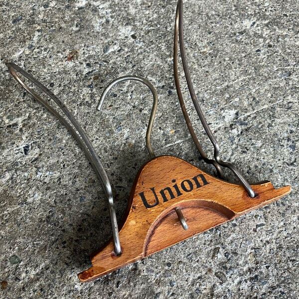 【vintage】ユニオンハンガー UNION 折り畳み 店舗什器 antiques アンティーク 古着 US 店舗什器 古道具 ヴィンテージ