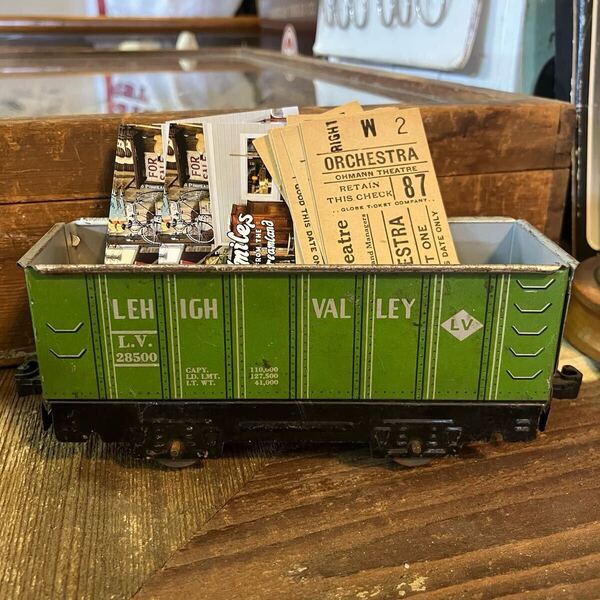 【vintage】カードスタンド 鉄道模型 店舗什器 antiques アンティーク 古着 US 店舗什器 古道具 ヴィンテージ LEHIGH VALLEY ブリキ