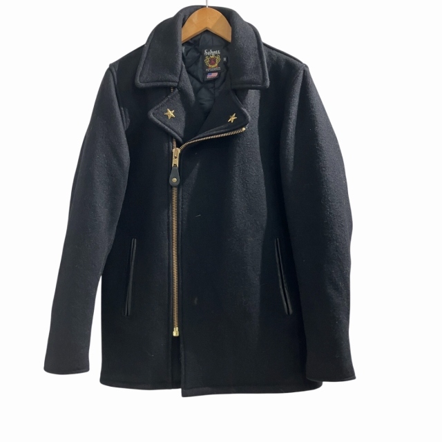 美品/希少✨schott ピーコート レザー 650 メタルボタン 黒 3XL 2025年最新】Yahoo!オークション -schott)pコートの中古品・新品