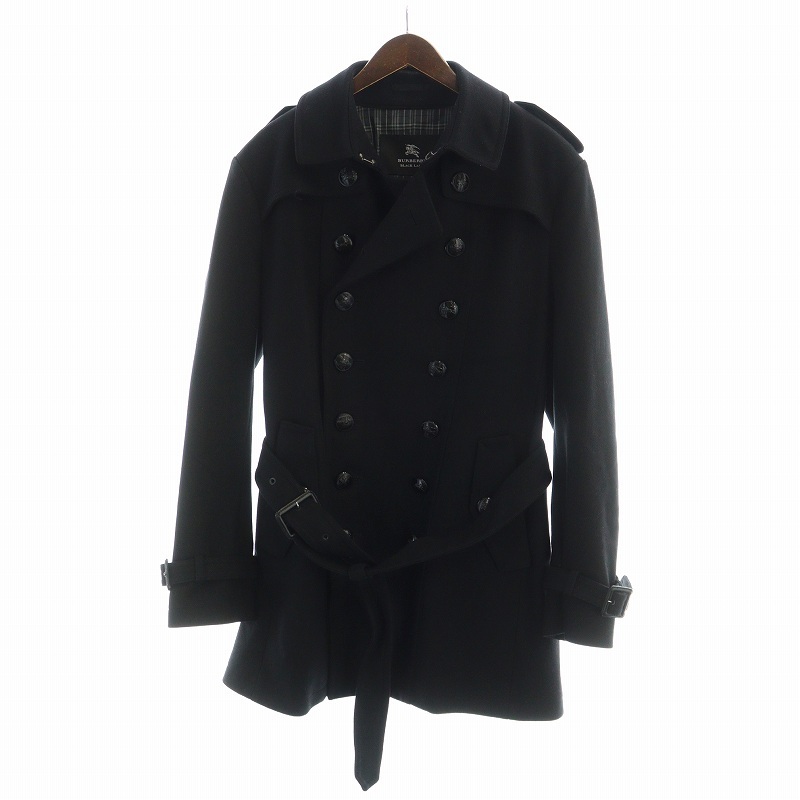 BURBERRY LONDON ピーコート 黒 カシミヤ混 ロゴ刻印ボタン L 2025年最新】Yahoo!オークション -バーバリー pコートの中古品