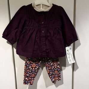 新品 ベビー服 3枚セット Carter's 紫 60cm プレゼントに
