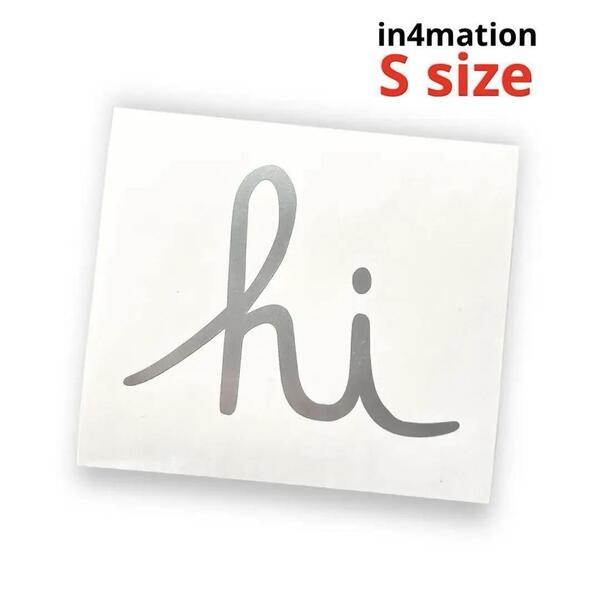 in4mation hi script カッティングステッカー シルバー Sサイズ ハワイ 4WD SUV OFFROAD OUTDOOR CAMP SURF SNOW SK8 aloha mahalo アロハ