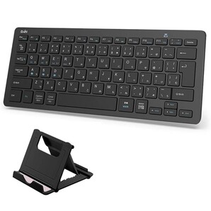 Ewin 「スタンド付き」 日本語配列 bluetooth キーボード マルチペアリング アイ パッド タブレット用キーボード (ブラック)