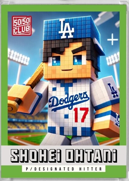 大谷翔平 2025 “Minecraft” Dodgers 大谷翔平 漫画 アートカード