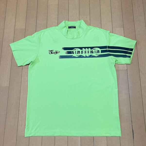 【良品】DANCE WITH DRAGON ダンスウィズドラゴン モックネック L Tシャツ 半袖 ゴルフウェア