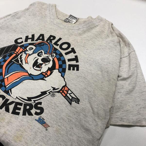 ONEITA 90's シングルステッチ シャーロット・チェッカーズ TシャツL