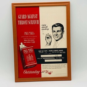 ビンテージ 広告 ポスター 『 パームモール 』 1950's 額付 当時物 ( AZ1879 )