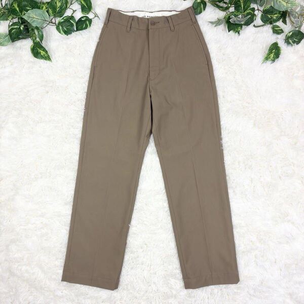 美品 THE SHINZONE シンゾーン HIGH WAIST CHINO PT ハイウエストワイドパンツチノ ノータックワイド 34 ベージュ