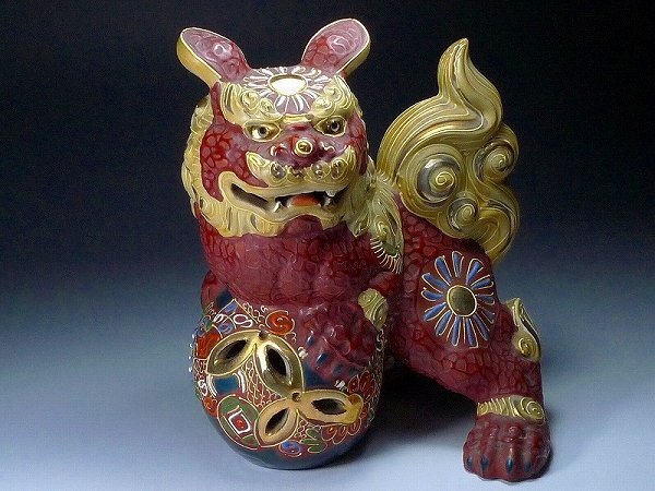 M r.ヒデ様 唐獅子 魔除け 守神 陶器製 金銀唐獅子2体セット 2025年最新】Yahoo!オークション -唐獅子置物の中古品・新品・未