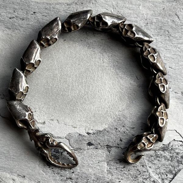 ヴィンテージ VINTAGE シルバー ヴェノム リンク チェーン 925 刻印 ブレスレット アンティーク SILVER