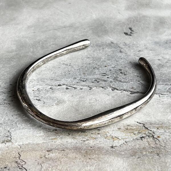 ヴィンテージ VINTAGE シルバー 変形 バングル 925 刻印 ブレスレット アンティーク SILVER