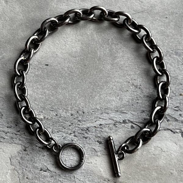 ヴィンテージ VINTAGE シルバー MEX あずきチェーンブレスレット 小判 アンティーク SILVER