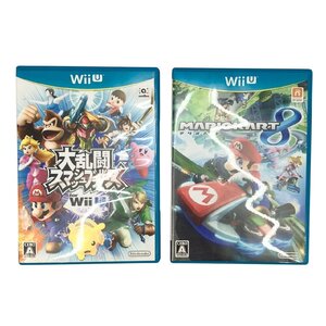 ◆ 任天堂 Wii U 用 ソフト 2点 大乱闘スマッシュブラザーズ マリオカート 8 スマブラ マリオ エイト ゲーム Nintendo 中古 MB ha KBA5
