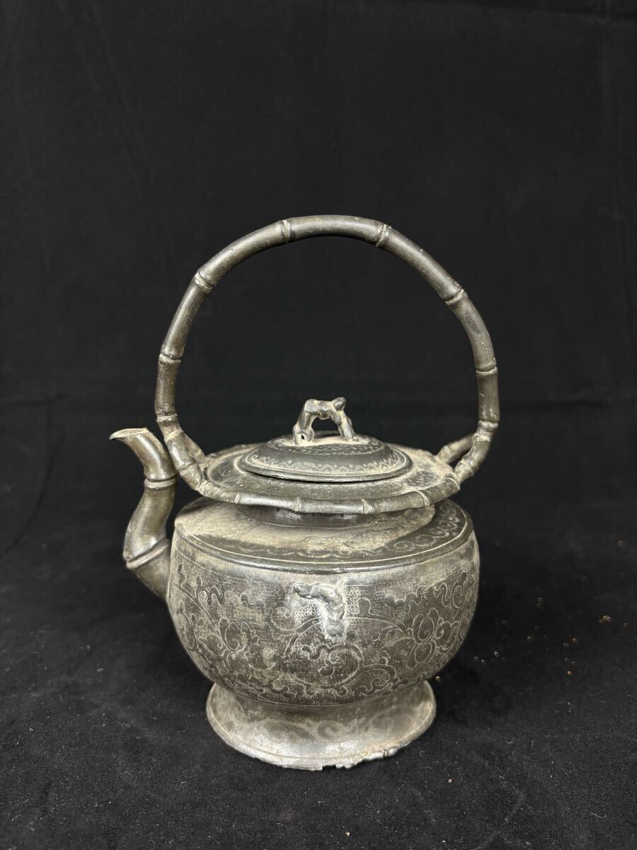 煎茶道具 茶器 純錫製 急須 湯沸し Yahoo!オークション -「湯沸」(錫製) (金属工芸)の落札相場