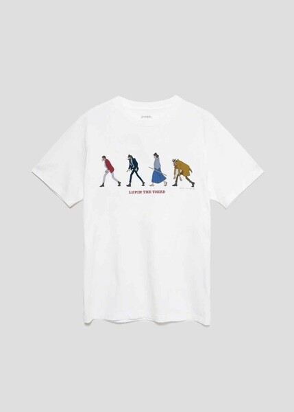 新品未使用!グラニフ ルパン三世 Tシャツ Mサイズ モンキーパンチ 次元大介 石川五ェ門 銭形警部 峰不二子