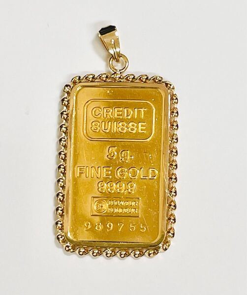 ☆K24クレディスイス5g FINE GOLD999.9 ペンダント☆