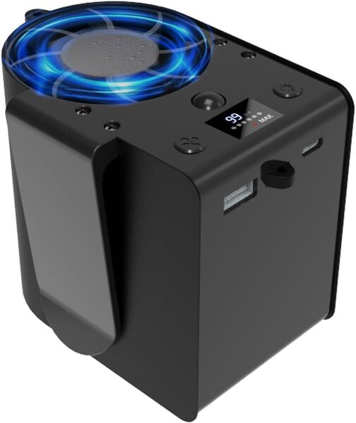 大特価腰掛け扇風機 【21000mAh大容量・1台6役】 ウエストファン ベルトファン 7段階風力調節 LED照明ライト 超強風 携帯扇風機