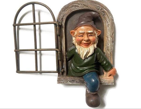 【匿名配送】ガーデンオブジェ 小人 壁掛け グノーム gnomeオーナメント おしゃれ 5-3