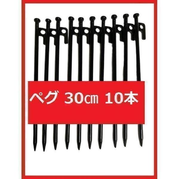 【匿名配送】スチールペグ 30㎝ 10本 強風時も安心 安定感抜群! 5-1