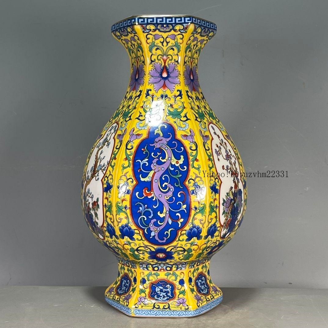 琺瑯彩花鳥瓶 工芸品 陶磁器 装飾品 花瓶 花器 美品 美術品 置物 陶芸 Yahoo!オークション -「琺瑯彩」の落札相場・落札価格
