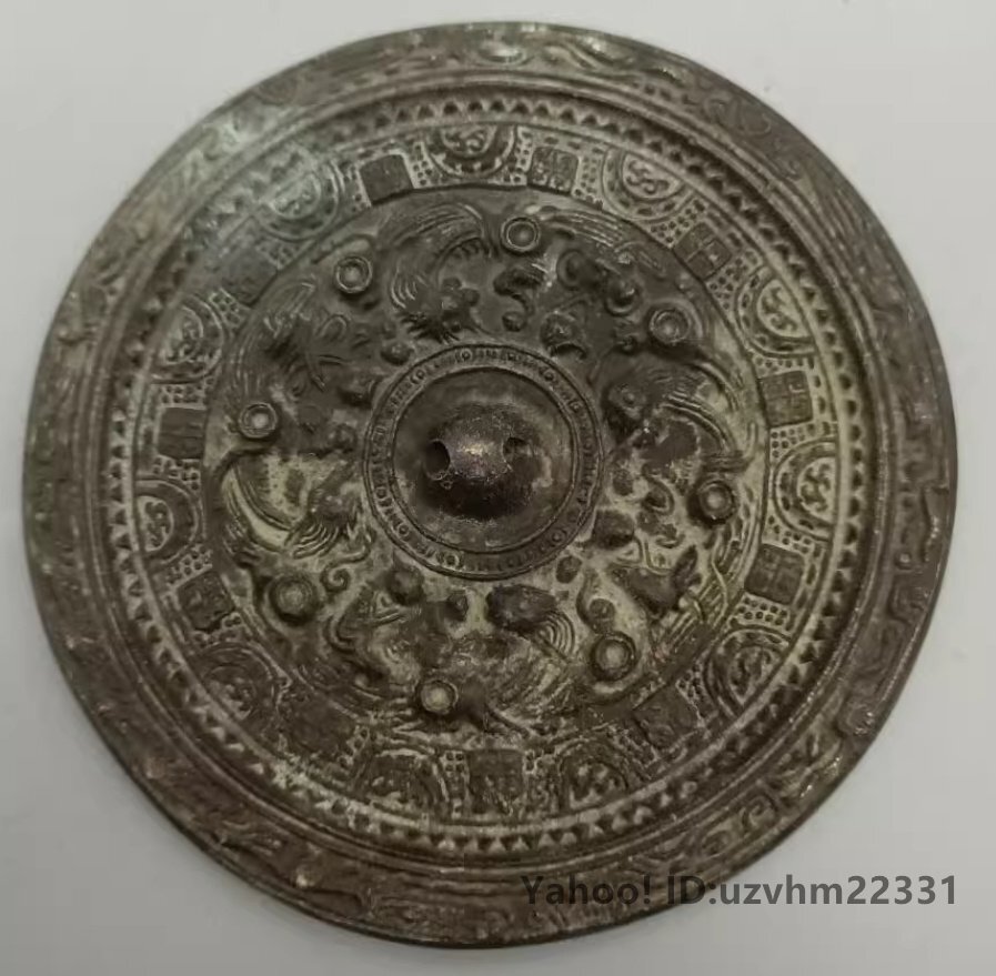 【レア ビンテージ】松鶴鏡 青銅鏡 銅鏡 手鏡 マツヅルキョウ ショウカクキョウ cb31a36daaf4c4e976880a2a22dd50