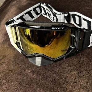 【最安値】白 黒 スコット ゴーグル オートバイ ヘルメット モトクロス スキー UVカット保護メガネ 防砂塵