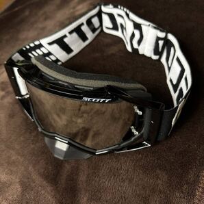 【最安値】ブラック 黒 鏡面レンズ スコット ゴーグル オートバイ ヘルメット モトクロス スキー UVカット保護メガネ 防砂塵